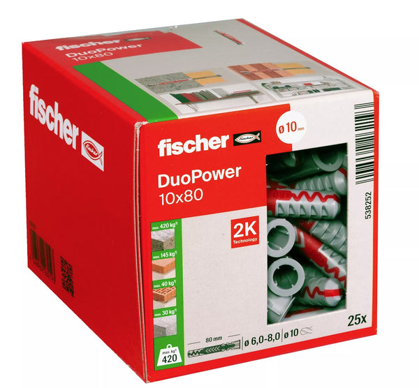 Fischer Duopower 10x80 (25 Stück/Box)