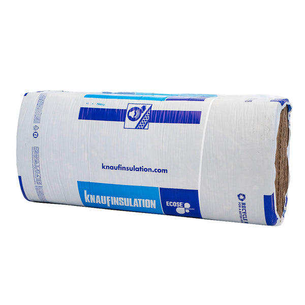 Knauf Acoustifit Glaswolle Dämmplatte - 90mm dick - 600mm breit - Rd 2.4 - 8pl/Packung