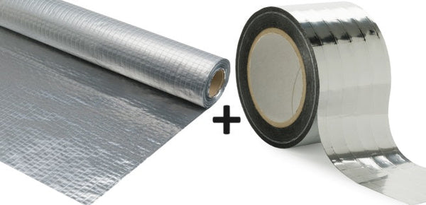 Set Miofol® 125 AV l 1,50mx25m (Innenseite; dampundurchlässig) + VAST-R Aluminium Tape 75 mm x 25 m