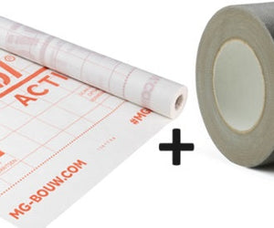 Set Miofol Active (Dampfvariable / Klimafolie) | 1,5x30mtr + Vast-R Polytex Band 75mm x 25m