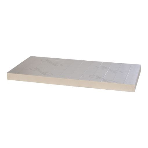 Packung PIR 80 mm dick - Rd 3,60 - Recticel Silver - Aluminium Beschichtigung- gerade Kanten - 600x1200x81mm 6pl/Packung = 4,32m2