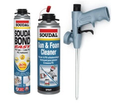 Set PU-Kleber, Reiniger und Dosierpistole